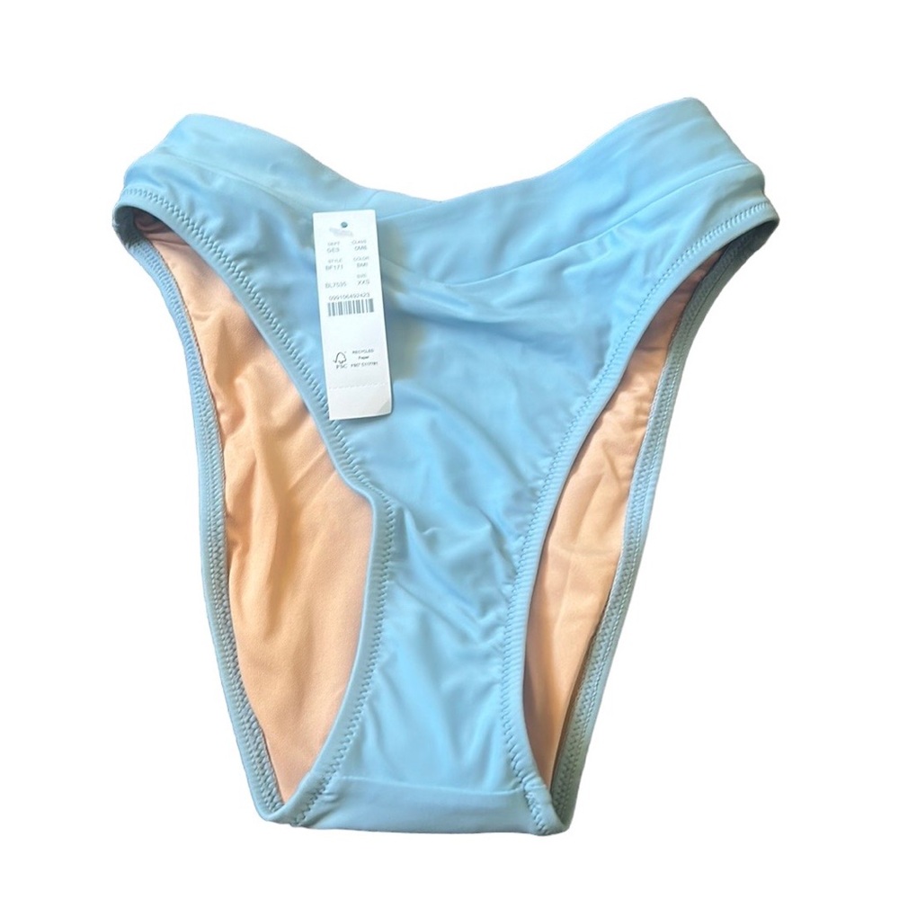 NWT J. Crew Light Blue Bikini Swim Bottoms Only XXS